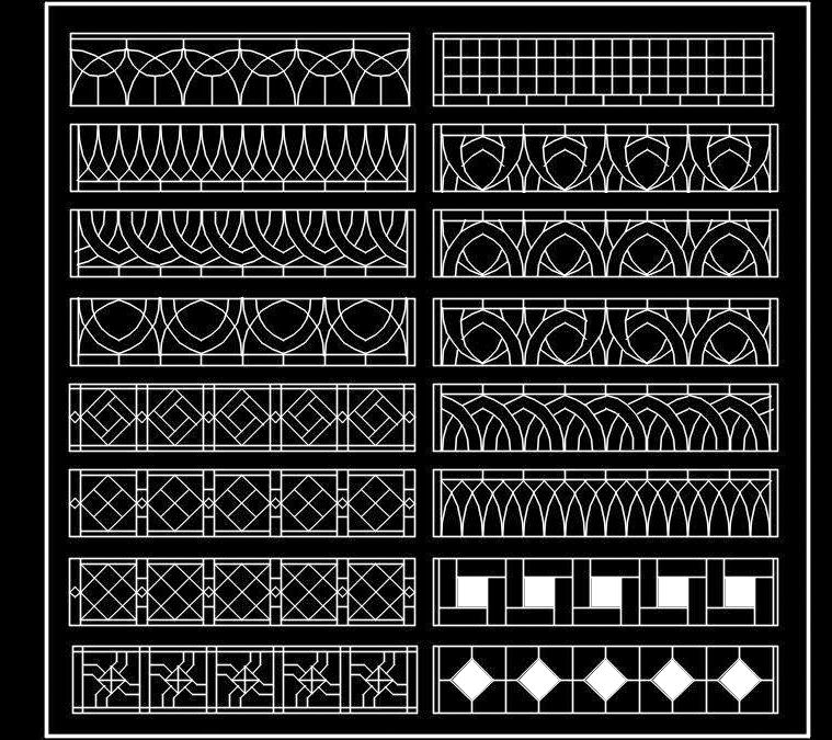 Geometric Jali Patterns for Architects- CAD Block Library